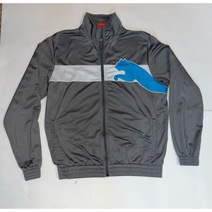 PUMA Grey/White/Blue Jacket SportLifestyle Style No 815967 Medium Track Jacket